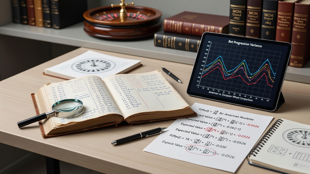 Detailed probability distribution graphs for different roulette variants