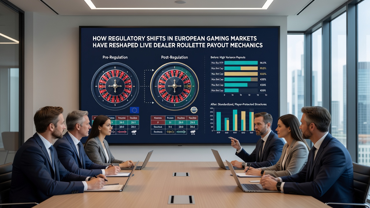 Mobile app screenshot displaying live roulette game with regulatory compliance indicators and payout details